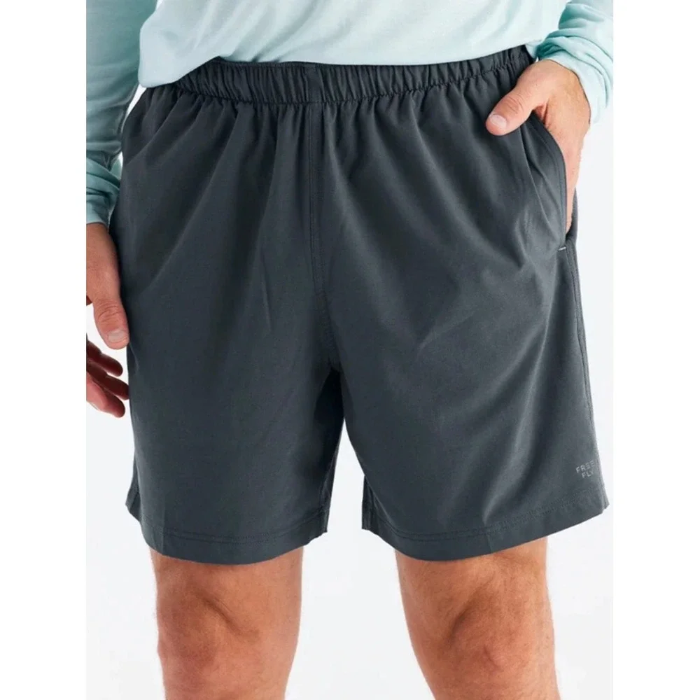 Free Fly Breeze Pull On Shorts XXL Gray Fog Athletic Stretch 8